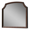 Transitional Style Wooden Wall Mirror with Beveled Edges, Espresso