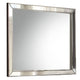 Wall Mirror | Wood | Beveled Edges | Mounting Hardware | Silver