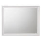 Wooden Rectangular Wall Mirror with Beveled Edges, White By Casagear Home