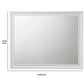 Wooden Rectangular Wall Mirror with Beveled Edges, White By Casagear Home