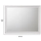 Wooden Rectangular Wall Mirror with Beveled Edges, White By Casagear Home