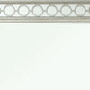 Wooden Raised Geometric Pattern Frame Mirror with Beveled Edges Silver BM232985