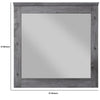 Traditional Wooden Wall Mirror with Rustic Style, Gray By Casagear Home