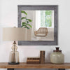 Traditional Wooden Wall Mirror with Rustic Style, Gray By Casagear Home