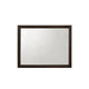 Wooden Rectangular Wall Mirror with Mounting Hardware Brown BM232990