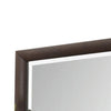Wooden Rectangular Wall Mirror with Mounting Hardware Brown BM232990