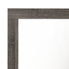 Transitional Style Rectangular Mirror with Natural Wood Grain Details Gray BM232991