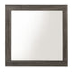 Transitional Style Rectangular Mirror with Natural Wood Grain Details, Gray