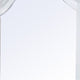 Transitional Style Wooden Wall Mirror with Crown Top, White