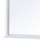 Transitional Style Wooden Wall Mirror with Crown Top, White