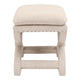 21 Inches Pillow Top Ottoman with Criss Cross Base Beige By Casagear Home BM233016