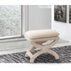 Pillow Top Ottoman | 21" | Criss Cross Base | Beige