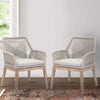 Armchair | Intricate Rope Weave | Set of 2 | Gray