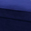 46 Inches Nailhead Trim Velvet Upholstered Ottoman Blue BM233086