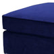 46 Inches Nailhead Trim Velvet Upholstered Ottoman, Blue
