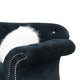 93 Inches Nailhead Trim Velvet Sofa with Crystal Tufting Black