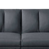 Adjustable Upholstered Sofa with Track Armrests and Angled Legs, Light Gray By Casagear Home