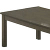 3 Piece Transitional Coffee Table and End Table with Block Legs Gray BM233095