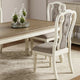 Dining Chair | Button Tufted Backrest | Padded Seat | Set of 2 | White & Gray