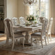 Dining Chair | Button Tufted Backrest | Padded Seat | Set of 2 | White & Gray