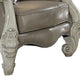 Wooden Chair with Scalloped Base and Loose Seat Cushions Gray BM233122