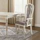 Armchair | Wood | Button Tufted Back | Set of 2 | Cream & Gray