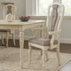 Armchair | Wood | Button Tufted Back | Set of 2 | Cream & Gray