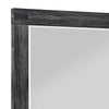 Rustic Style Wooden Frame Rectangular Beveled Mirror Gray BM233148