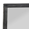 Rustic Style Wooden Frame Rectangular Beveled Mirror, Gray