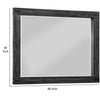 Rustic Style Wooden Frame Rectangular Beveled Mirror, Gray
