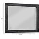 Rustic Style Wooden Frame Rectangular Beveled Mirror, Gray