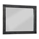 Rustic Style Wooden Frame Rectangular Beveled Mirror, Gray