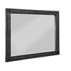 Rustic Style Wooden Frame Rectangular Beveled Mirror, Gray