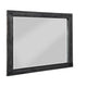 Rustic Style Wooden Frame Rectangular Beveled Mirror, Gray
