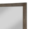 Mid Century Style Wooden Frame Mirror with Rough Hewn Saw Details Brown BM233149