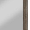 Mid Century Style Wooden Frame Mirror with Rough Hewn Saw Details, Brown
