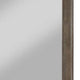 Mid Century Style Wooden Frame Mirror with Rough Hewn Saw Details, Brown