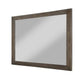 Mid Century Style Wooden Frame Mirror with Rough Hewn Saw Details, Brown