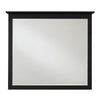 Transitional Style Wooden Frame Mirror with Beveled Floating Top Brown BM233153