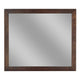 Rustic Style Rectangular Wooden Frame Dresser Mirror Brown BM233157