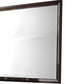 Wooden Rectangular Mirror with Molded Details, Brown By Casagear Home