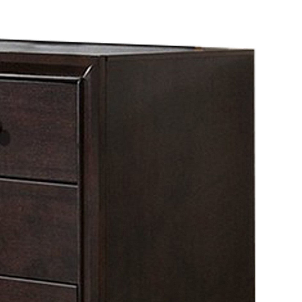 Wooden Dresser with 9 Spacious Drawers Brown By Casagear Home BM233161