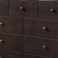 Wooden Dresser with 9 Spacious Drawers Brown By Casagear Home BM233161