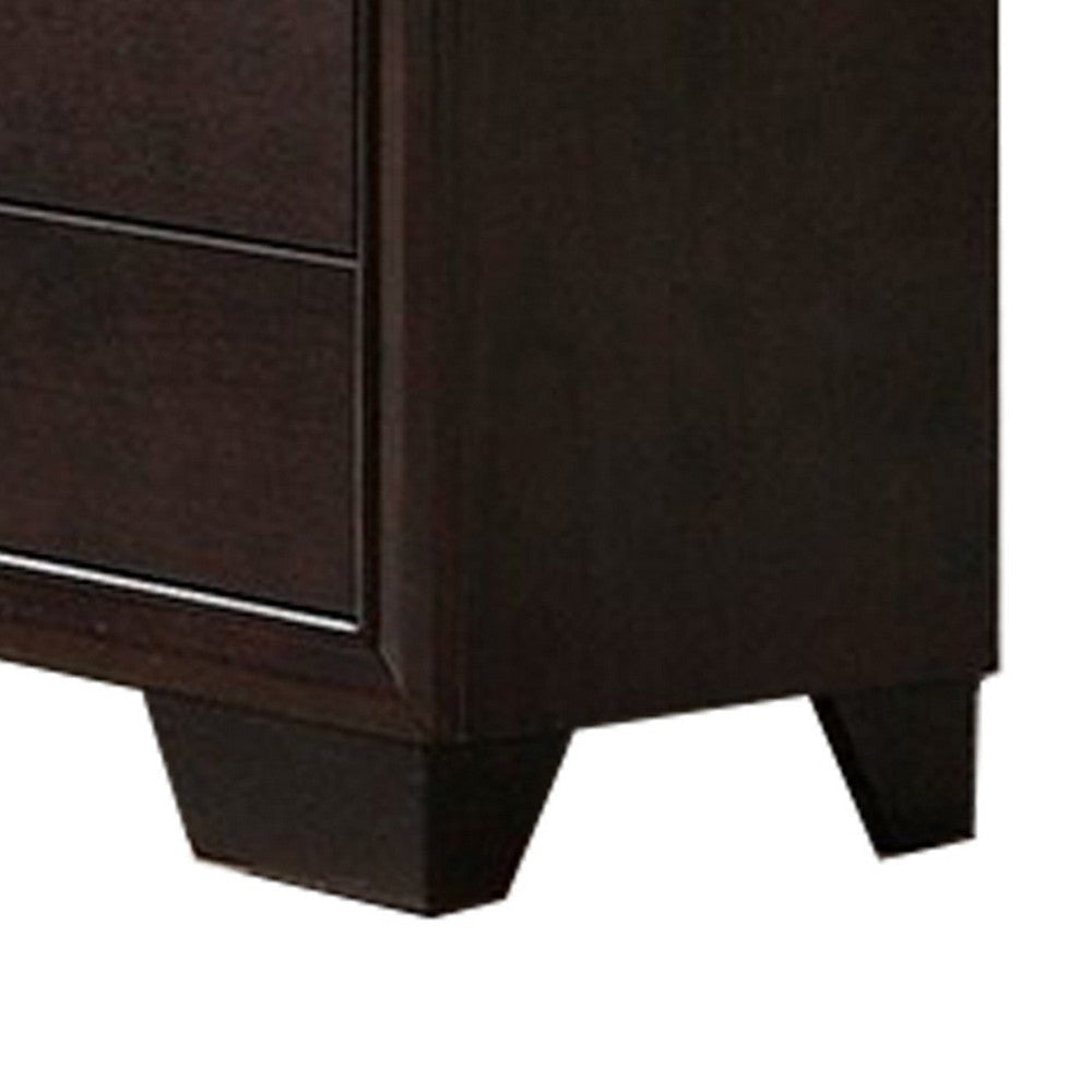 Wooden Dresser with 9 Spacious Drawers Brown By Casagear Home BM233161