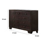 Wooden Dresser with 9 Spacious Drawers Brown By Casagear Home BM233161