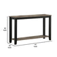 Wooden Console Table with One Open Shelf, Black and Gray By Casagear Home