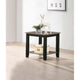 End Table | Wood | One Open Shelf | Black & Gray