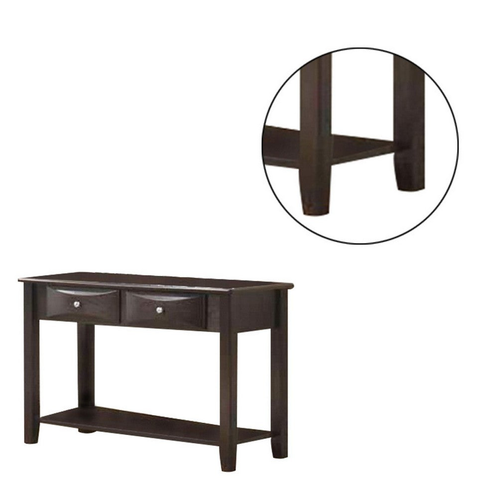 Console Table | Wood | 2 Spacious Drawers | Brown
