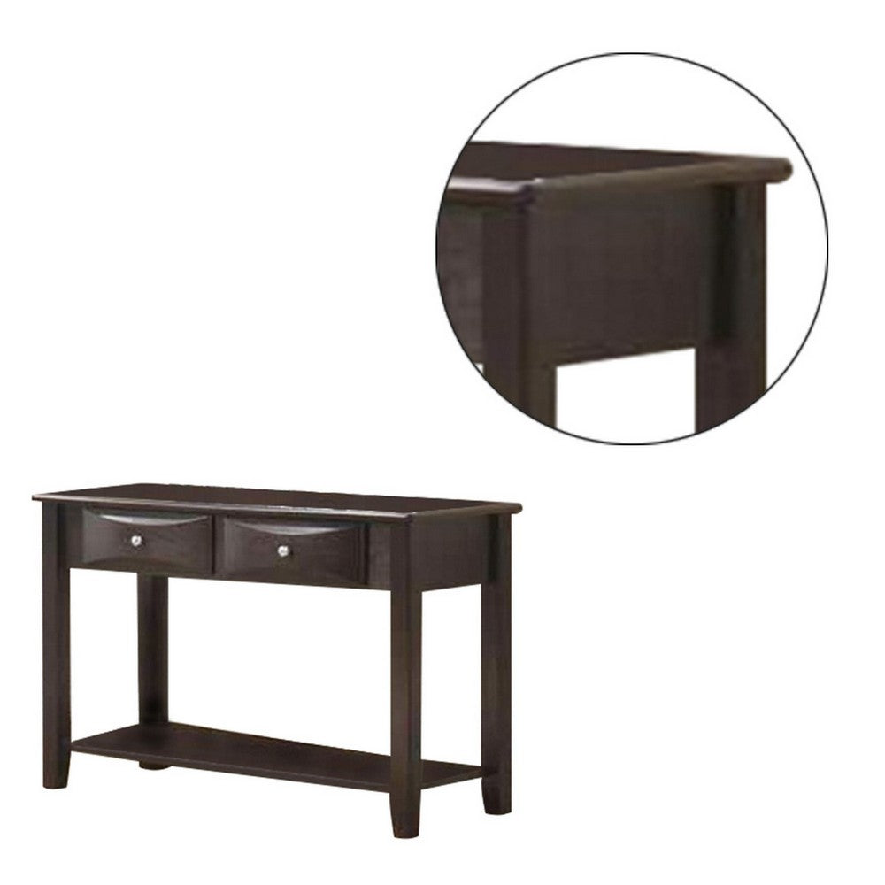 Console Table | Wood | 2 Spacious Drawers | Brown