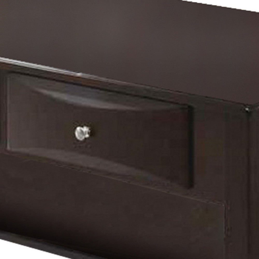 Wooden Coffee Table with 2 Spacious Drawers Brown By Casagear Home BM233173